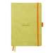 Caiet A5, 120file, coperta piele ecologica, Anise Green, Goalbook Rhodia 117746C