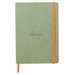 Caiet A5, 80file, coperta piele ecologica, Celadon, Rhodia 117441C