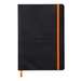 Caiet A5, 80file, dictando, coperta piele ecologica, Black, Rhodia 117402C