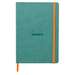 Caiet A5, 80file, dictando, coperta piele ecologica, Aqua, Rhodia 117377C
