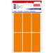 Etichete autoadezive dreptunghiulare, 33x74mm, 30buc/set, 5coli/set, portocaliu, Tanex