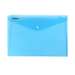 Mapa plastic cu capsa, A4, albastru transparent, Optima