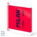 Caiet cu spira A5, 80file, roz, matematica, Nata Milan 624