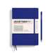 Caiet A5, 125file, matematica, coperta carton rigid, albastru cerneala, Bauhaus LEUCHTTURM LT369794