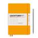 Caiet A5, 125file, punctat, coperta carton rigid, galben mustar, LEUCHTTURM LT363387