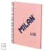 Caiet cu spira A5, 80file, roz, dictando, 57152E80SNCP, Milan 430
