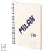 Caiet cu spira A5, 80file, bej, matematica, 57153E80SNCBG, Milan 430
