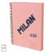 Caiet cu spira A4, 120file, matematica, roz, 57143E120P, Milan 430