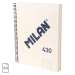 Caiet cu spira A4, 120file, dictando, bej, 57142E120BG, Milan 430