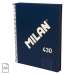 Caiet cu spira A4, 120file, dictando, albastru, 57142E120B, Milan 430