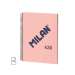 Caiet cu spira A4, 80file, velin, roz, 57141E80P, Milan 430