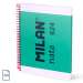 Caiet cu spira A4, 80file, dictando, verde, 57042E80GR, Nata Milan 624