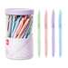 Pix semigel retractabil, negru, corp diverse culori pastel, varf 0,7mm, Roball Deli