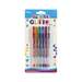 Pix cu gel cu capac, 6culori/set, varf 1,0mm, glitter, Carioca CA-42165