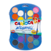 Acuarele pe baza de apa, 24 culori, pastila 30mm, pensula, Carioca CA-42405