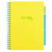 Caiet cu spira A4, 100file, matematica, 5 separatoare, galben, Project Book Neon, Strigo Pads, PADS0