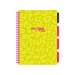 Caiet cu spira B5, 100file, matematica, 4 separatoare, verde, Project Book Neon, Strigo Pads, PADS01