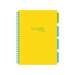 Caiet cu spira B5, 100file, matematica, 4 separatoare, galben, Project Book Neon, Strigo Pads, PADS0