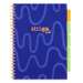 Caiet cu spira A4, 100file, dictando, 5 separatoare, albastru, Project Book Neon, Strigo Pads, PADS0