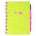 Caiet cu spira A4, 100file, dictando, 5 separatoare, verde, Project Book Neon, Strigo Pads, PADS082