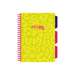 Caiet cu spira A5, 100file, dictando, 3 separatoare, verde, Project Book Neon, Strigo Pads, PADS088