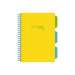 Caiet cu spira A5, 100file, dictando, 3 separatoare, galben, Project Book Neon, Strigo Pads, PADS089