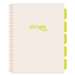 Caiet cu spira A4, 100file, matematica, 5 separatoare, crem, Project Book Pastel, Strigo Pads, PADS0