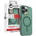 Husa de protectie pentru iPhone 15 Pro Max, Guardian, compatibila MagSafe, transparent/verde, Lemontti