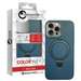 Husa de protectie pentru iPhone 15 Pro Max, piele cu inel stand, compatibila MagSafe, verde, Lemontti