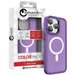 Husa de protectie pentru iPhone 15 Pro Max, Color Matte, compatibila MagSafe, mov, Lemontti