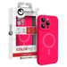 Husa de protectie pentru iPhone 15 Pro Max, roz neon, Liquid Silicon MagCharge Lemontti