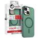 Husa de protectie pentru iPhone 15 Plus, Guardian, compatibila MagSafe, transparent/verde, Lemontti