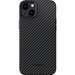 Husa de protectie pentru iPhone 15 Plus, 1500D Aramida, compatibila MagSafe, negru/gri, MagEZ Pro 4 Pitaka