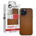 Husa de protectie pentru iPhone 16 Pro, piele, MagSafe, maro, Lemontti