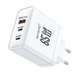 Incarcator retea, USB si 2xUSB-C, 65W, GaN Fast Charge, alb, Lemontti