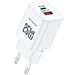 Incarcator retea, USB si USB-C, 25W, GaN, alb, Lemontti
