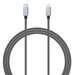 Cablu de date USB-C / Lightning, MFI, Quick Charge, 1,5m, gri, Lemontti