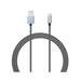 Cablu de date USB / microUSB, 1,5m, gri, Lemontti