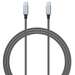 Cablu de date USB-C / USB-C, 1,5m, gri, Lemontti