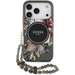 Husa de protectie pentru iPhone 17 Pro, negru, Flowers Strap MagSafe, Guess