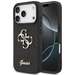Husa de protectie pentru iPhone 17 Pro, negru, Fixed Glitter 4G Metal Logo, Guess