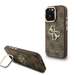 Husa de protectie pentru iPhone 16 Pro Max, maro, 4G Metal Logo Stand Camera Frame, Guess
