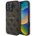 Husa de protectie pentru iPhone 16 Pro Max, maro, PU Leather 4G Colored Ring MagSafe, Guess