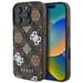 Husa de protectie pentru iPhone 16 Pro, maro, PU 4G Peony MagSafe, Guess