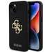 Husa de protectie pentru iPhone 15, negru, Perforated 4G Glitter Metal Logo, Guess