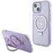 Husa de protectie pentru iPhone 15, mov, Ring Stand Glitter MagSafe, Guess