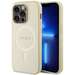 Husa de protectie pentru iPhone 15 Pro Max, bej, Saffiano MagSafe, Guess