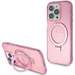Husa de protectie pentru iPhone 15 Pro Max, roz, Ring Stand Glitter MagSafe, Guess