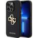 Husa de protectie pentru iPhone 15 Pro, negru, Perforated 4G Glitter Metal Logo, Guess
