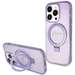 Husa de protectie pentru iPhone 15 Pro, mov, Ring Stand Glitter MagSafe, Guess